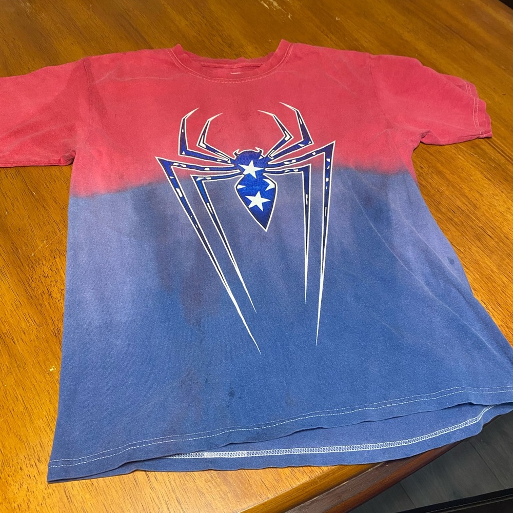 2 color spider-man shirt